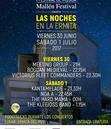 MALLÉN. Festival de música “Noches en la ermita” con food trucks (viernes, 30, y sábado, 1)