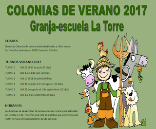 Colonias de verano en la granja (de junio a septiembre)