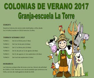 Colonias de verano en la granja (de junio a septiembre)