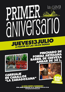 Fiesta especial por primer aniversario (jueves, 13)