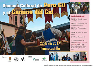 TRAMACASTILLA. Semana Cultural de Pero Gil y el Camino del Cid (sábado, 22)