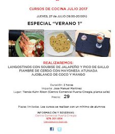 Curso de cocina especial verano (jueves, 27)