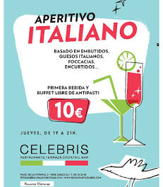 Aperitivo italiano en CELEBRIS (jueves, hasta final de agosto)