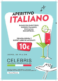 Aperitivo italiano en CELEBRIS (jueves, hasta final de agosto)