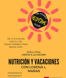 HUESCA. Taller de nutrición para jóvenes (del 17 al 21)