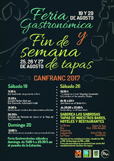 CANFRANC. Fin de semana de tapas (del 25 al 27 de agosto)