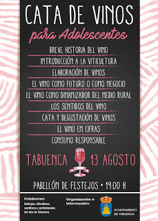 TABUENCA. Cata de vino para adolescentes (domingo, 13)