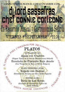 Recorrido musical y gastronómico sefardí (viernes, 8)