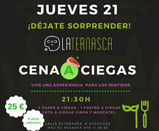 Cena a ciegas en LA TERNASCA (jueves, 28)