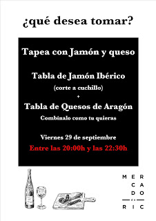 Tapeo con jamón y queso en el MERCADO DE RIC (viernes, 29)