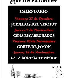 Jornadas del vermut en el MERCADO DE RIC (viernes, 27)