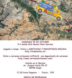 CASPE. Excursión de Slow Food (domingo, 29)