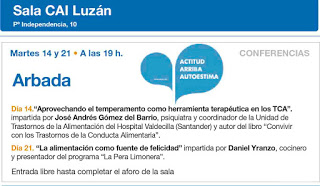 Charla ‘La alimentación como fuente de felicidad’ (martes, 21)