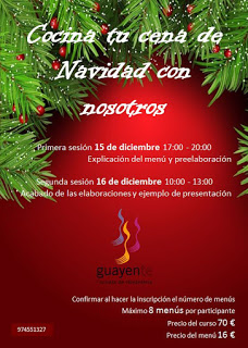 SAHÚN. Taller de cocina para Navidad en Guayente (viernes, 15, y sábado, 16)