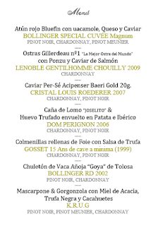 Cena cata maridaje en LOS CABEZUDOS. Los mejores champagnes del mundo (miércoles, 20)