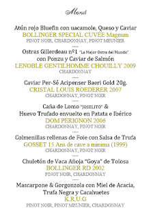 Cena cata maridaje en LOS CABEZUDOS. Los mejores champagnes del mundo (miércoles, 20)