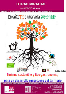 ALCAÑIZ. Jornadas sobre turismo sostenible y eco-gastronomía (martes, 12)