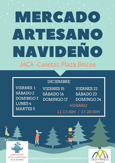 JACA. Mercado artesano navideño (fines de semana de diciembre)