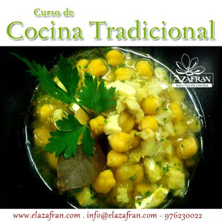Curso de cocina tradicional en AZAFRÁN (de martes a jueves, del 12 al 14)