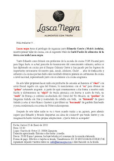 Taller de cocina Sushi fusión con trufa (jueves, 25)