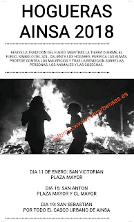 AÍNSA. Hogueras de enero (martes, 16, y viernes, 19)