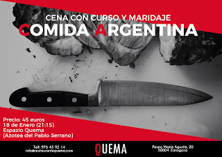 Cena con curso y maridaje de comida argentina (jueves, 18)