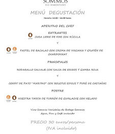 BARBASTRO. Menú degustación en RESTAURANTE SOMMOS (invierno)