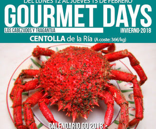Gourmets Days en LOS CABEZUDOS y TRAGANTÚA con centolla (del 12 al 15 de febrero)