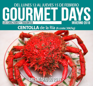 Gourmets Days en LOS CABEZUDOS y TRAGANTÚA con centolla (del 12 al 15 de febrero)