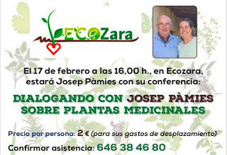 Dialogando con Josep Pàmies sobre plantas medicinales (sábado, 17)