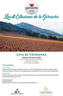 VERUELA. Cata de vino “Las cuatro estaciones de la garnacha” (sábado, 24)