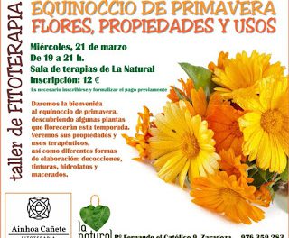 Taller de fitoterapia en LA NATURAL (miércoles, 21)