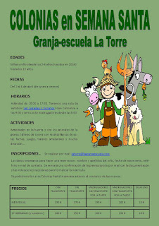 Colonias en la granja escuela (del 2 al 6 de abril)