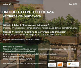 Taller “Un huerto en tu terraza” (sábado 14)