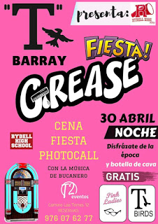 Fiesta Grease con cena (lunes, 30)