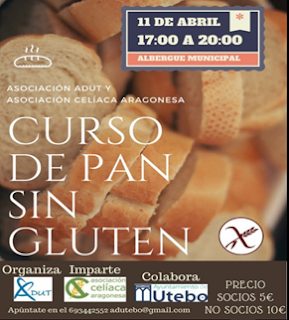 UTEBO. Taller de pan sin gluten (miércoles, 11)