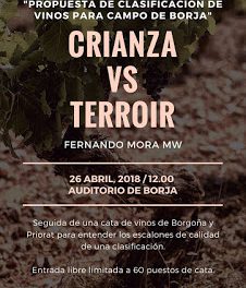 BORJA. Charla Crianza vs Terroir (jueves, 26)