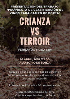 BORJA. Charla Crianza vs Terroir (jueves, 26)