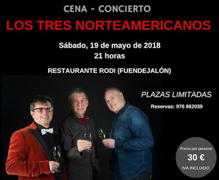 FUENDEJALÓN. Cena concierto en el restaurante RODI (sábado, 19)