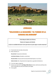 BOLTAÑA. Jornada Las soluciones a la Ganadería y el Turismo en la Comarca de Sobrarbe (jueves, 24)