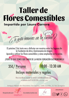 Taller de flores comestibles con descuento para GASTROAMIGOS (sábado, 2)