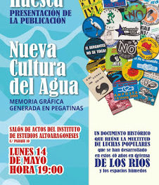 HUESCA. Presentación de la publicación Nueva cultura del agua: Memoria gráfica generada en pegatinas (lunes, 14)