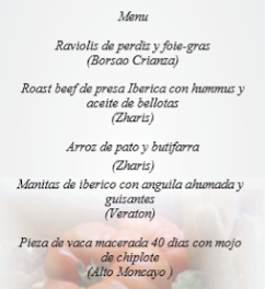 Cena maridada con vinos de Bodegas Alto Moncayo (jueves, 24)
