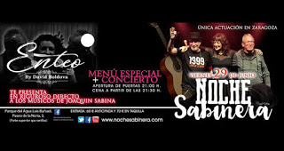 Menú especial y concierto con música de Sabina (viernes, 29)