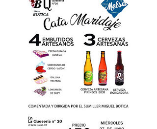 Cata maridada de cerveza y embutidos (miércoles, 27)