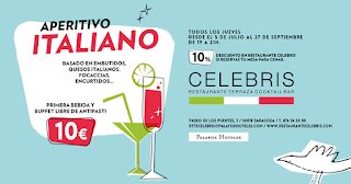 Aperitivo italiano en el CELEBRIS (jueves, hasta el 27 de septiembre)