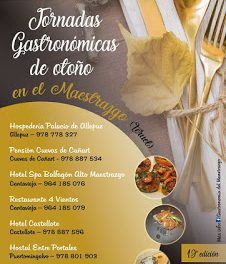 MAESTRAZGO. XIX Jornadas Gastronómicas de otoño (hasta el 25 de noviembre)