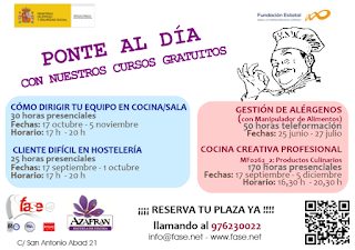 Cursos gratuitos para hosteleros (desde el lunes, 17)