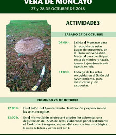 VERA DE MONCAYO. Jornadas micológicas (27 y 28 de octubre)