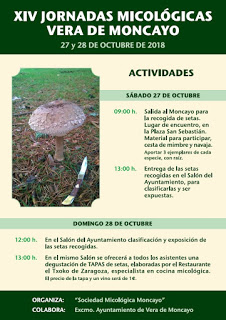 VERA DE MONCAYO. Jornadas micológicas (27 y 28 de octubre)